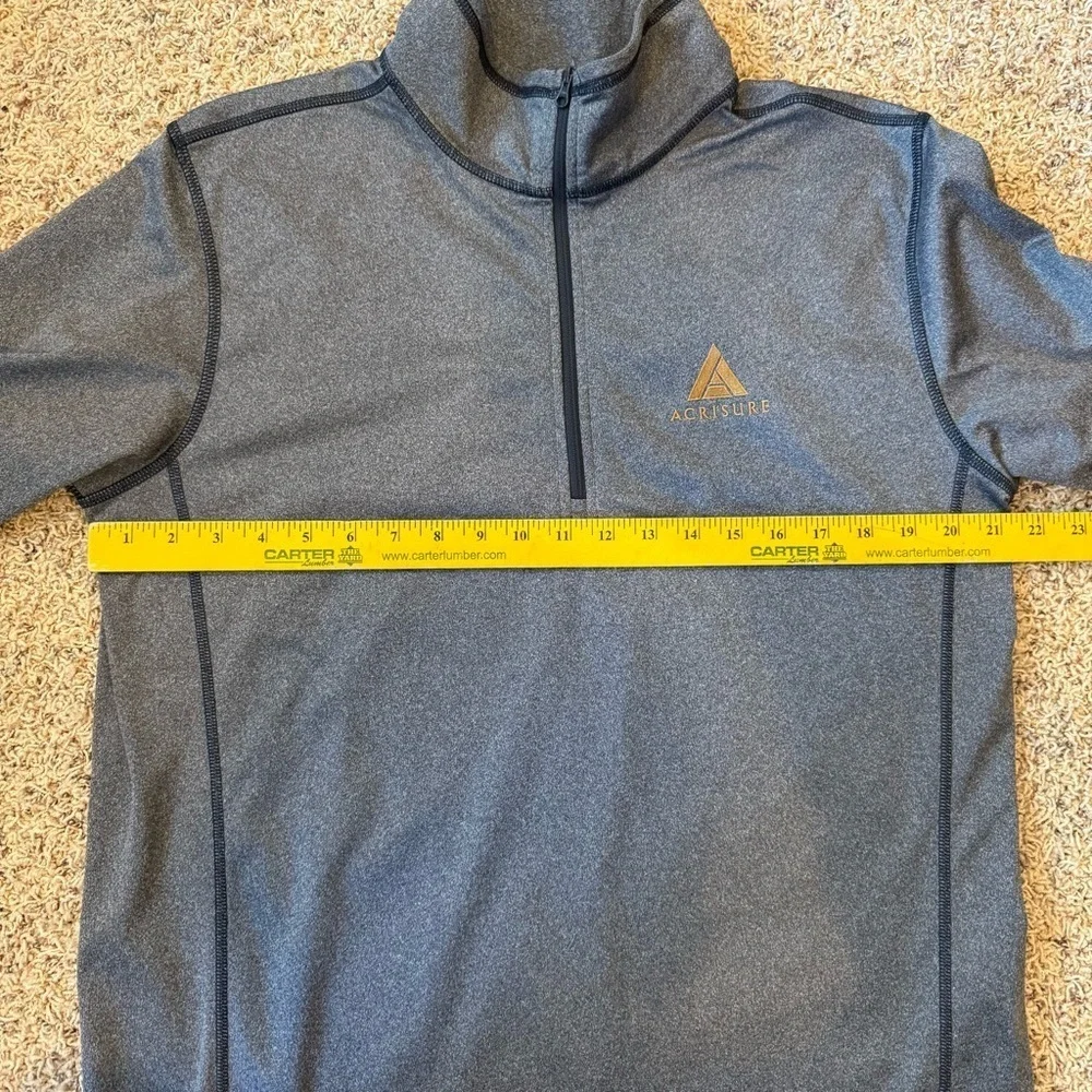 The North Face 1/4 Zip Fleece Pullover Mens Gray Logo Sweatshirt Size Large